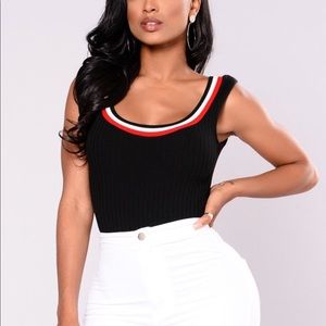 Scoop neck body suit